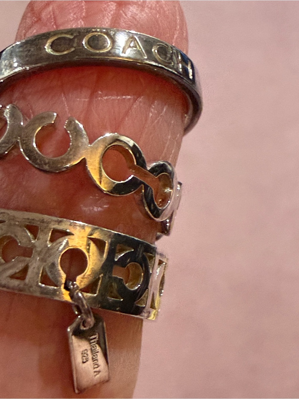 Coach Silver stackable rings - Picture 2 of 2